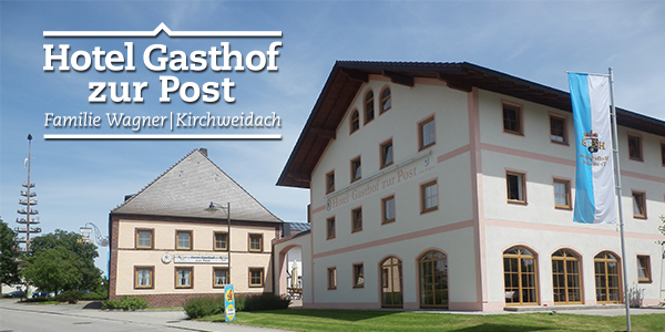 Hotel-Gasthof zur Post
Partyservice - Catering

Tel.: 08623 / 201
www.gasthof-kirchweidach.de
mit Saal für bis zu 400 Gäste